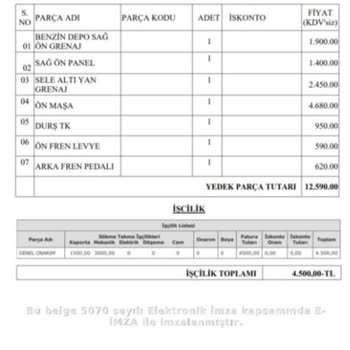 Quick Sigorta Hasar Dosyasına Ait KDV Ödemesinin Alınamaması