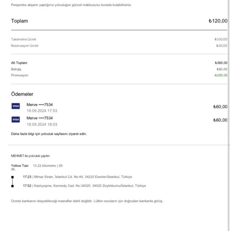 Uber Fazla Para Çekti