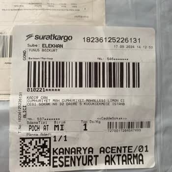Sürat Kargo Yanlış Adrese Teslimat