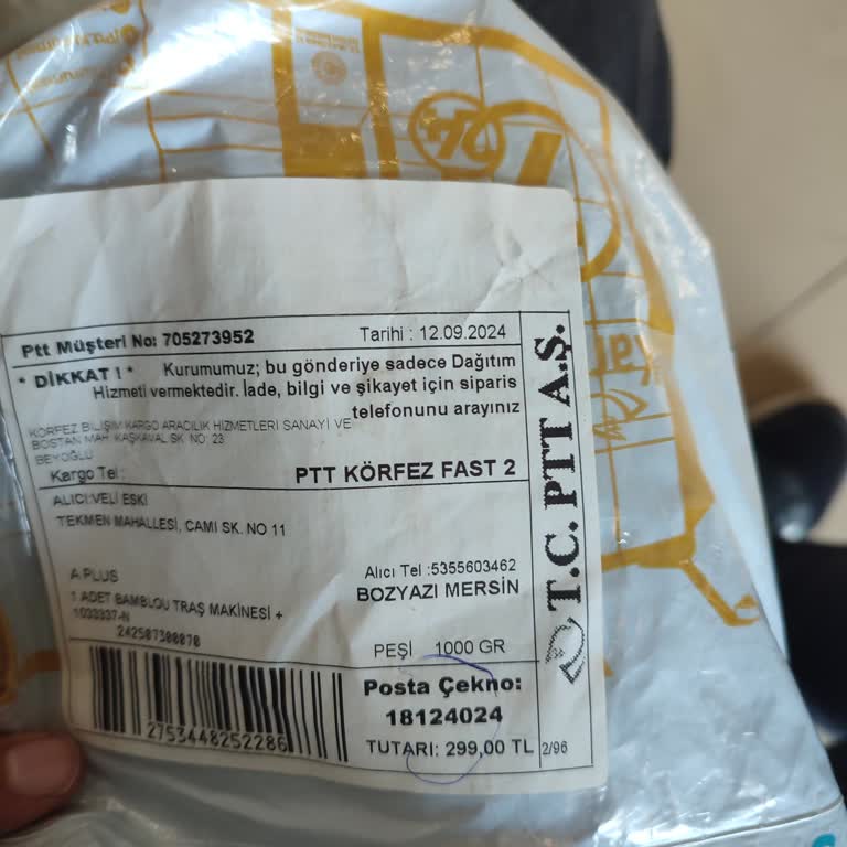 Körfez Bilişim Kargo İade Etmek İstiyorum