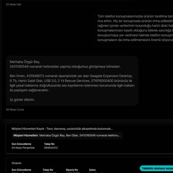 Hepsiburada Onayım Olmadan Annemle Anılarımız Olan Harici Diskim İmha Edildi