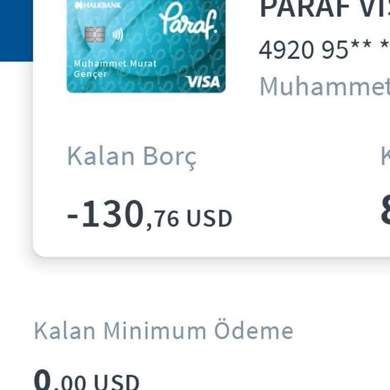 Halkbank Eksi Borç Hatası