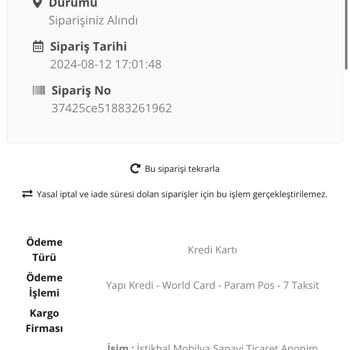 İstikbal Sipariş Teslimatı Yapılmıyor.