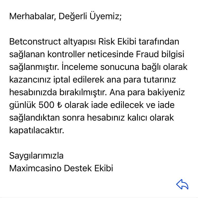 Maximcasino Maxsimcasino'da Kazanç İptali Ve Hesap Silme Sorunu