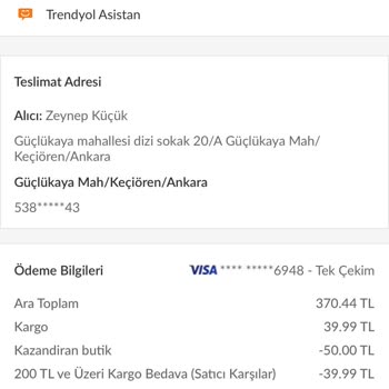 Trendyol Express Teslimat Sorunu Ve Kayıp Ürün Talebi