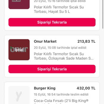 Yemek Sepeti'nde Sipariş İptali Ve İade Sorunu