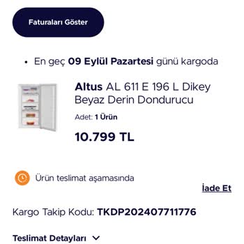 Teknosa'dan Aldığım Dondurucum Neden Gelmiyor?