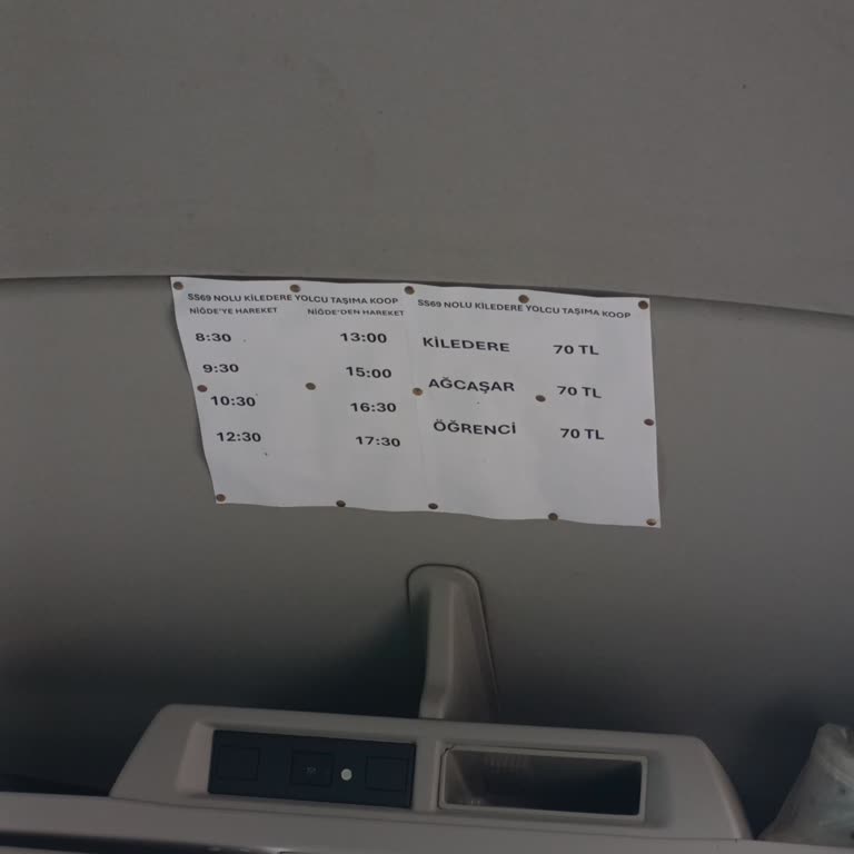 Niğde SS69 Numaralı Koop Otobüsün Hareket Saatlerinde Düzensizliği