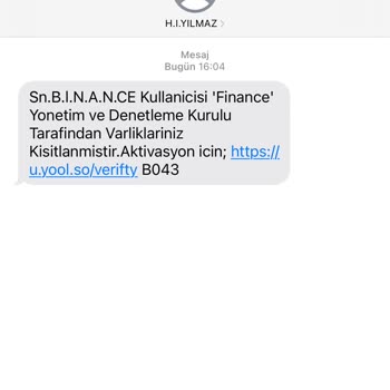 Binance Hatalı Mesaj Bildirimi