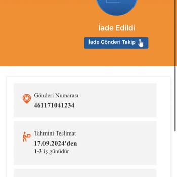 MNG Kargo Bilgim Dışında Ürünü İade Ediyor