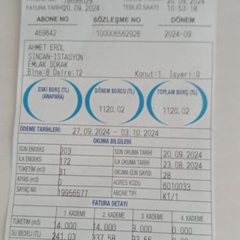 ASKİ Ankara ASKİ Su Faturası