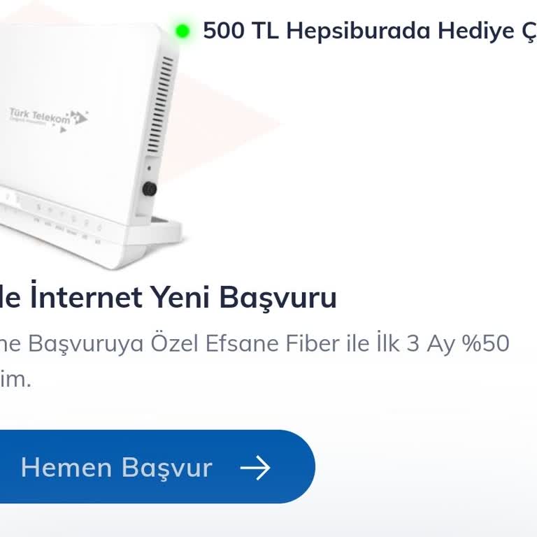 Türk Telekom Evde İnternet Görselde Yazdıkları Hattınıza Tanımlanmıyor