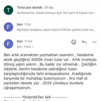 Tosla İşim Ödemeleri Yapmıyor Ve Muhatap Yok