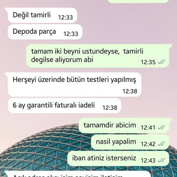 Meltem Oto Çıkma WhatsApp Üzerinden Sipariş Edilen Mercedes Farı Gönderilmedi