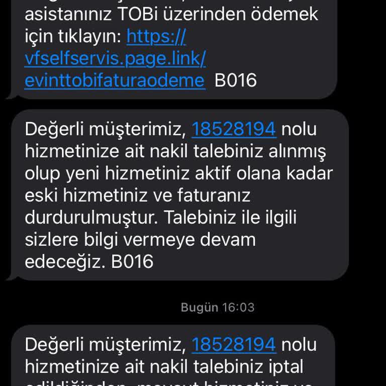 Vodafone Net İnternet Nakil Taleplerimi 2 Haftadır İptal Ediyorlar.