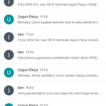 Uygunparca.com Para İadesi Halen Yapmadılar Yanlış Ürün Gönderdiler Telefona Bakan Yk