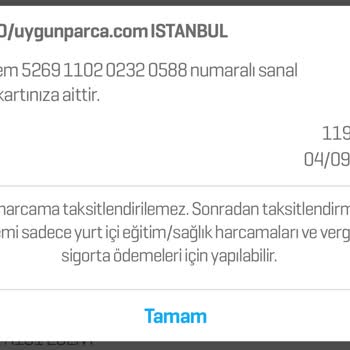 Uygunparca.com Para İadesi Halen Yapmadılar Yanlış Ürün Gönderdiler Telefona Bakan Yk
