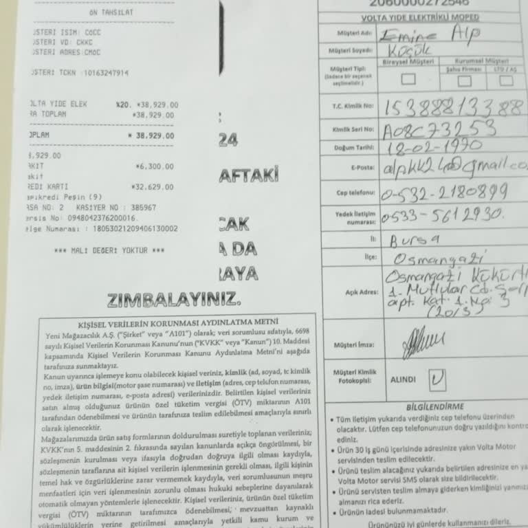 Bursa A101'den Almış Olduğum