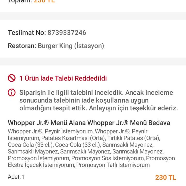 Burger King Ve Trendyolgo Ortak Hataları Ve Hataları