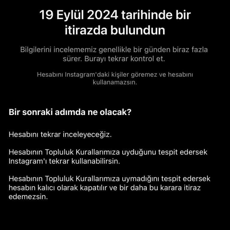 Instagram Hesabı Askıya Alındı