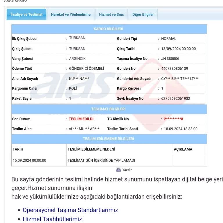 Aras Kargo'dan Bir Fiyasko Daha!