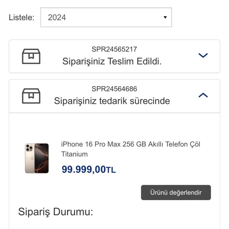 Vatan Bilgisayar Teslim Edeceğini İlettiği Ürünü Göndermiyor.