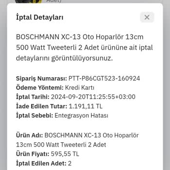 PttAVM Siparişimi İptal Etmişler
