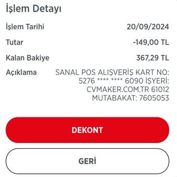 CV Maker İzinsiz Paramı Çekti