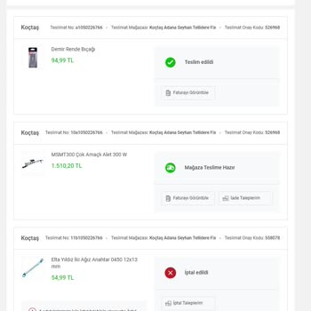 Koçtaş Beni Mağdur Etti.