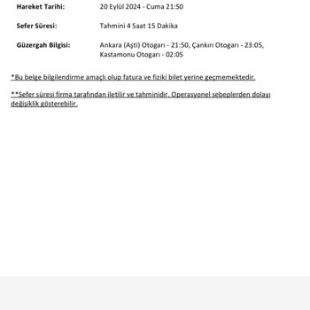 Sinop Birlik Turizm'in Son Dakika Koltuk Değişikliği Mağduriyeti