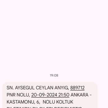 Sinop Birlik Turizm'in Son Dakika Koltuk Değişikliği Mağduriyeti