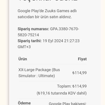 Zuuks Games Paket Satın Almada Sıkıntı