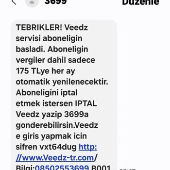 Veedz-tr.com Adıma İsteğim Dışında Veedz Üyeliği Yapıldı