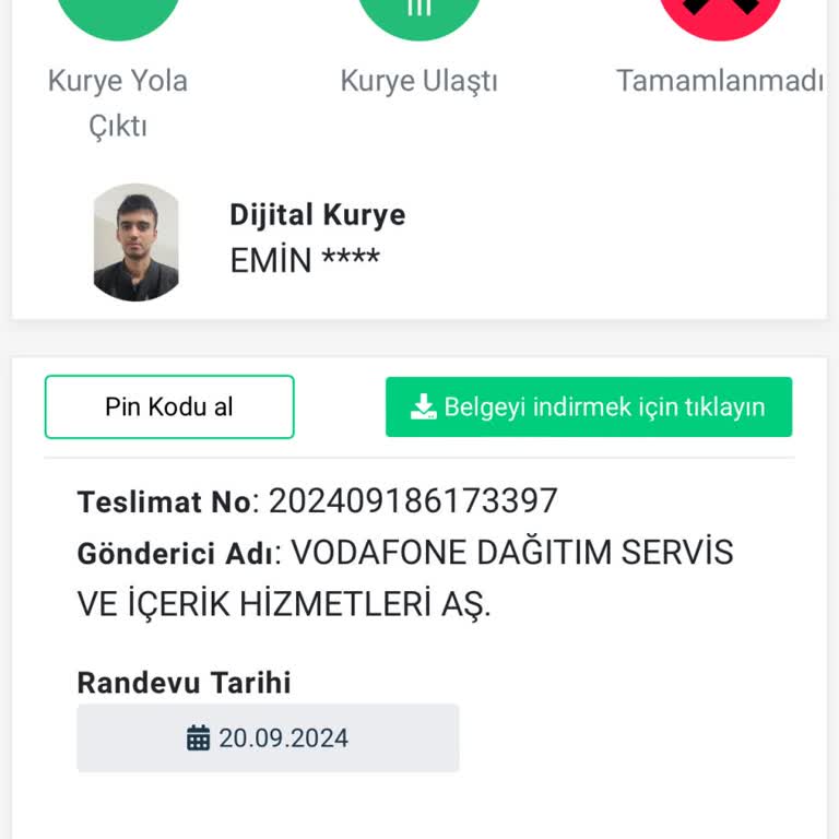 Vodafone Kurye Hizmetinde Yaşanan Sorunlar