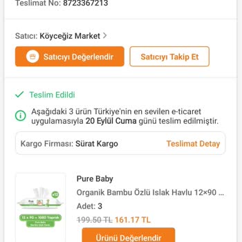 Sürat Kargo Gecikmeli Ve Eksik Ürün Teslimatı Sorunu