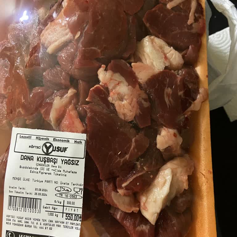 Köfteci Yusuf Yağsız Dana Kuşbaşı Siparişim Yağ İçinde Geldi