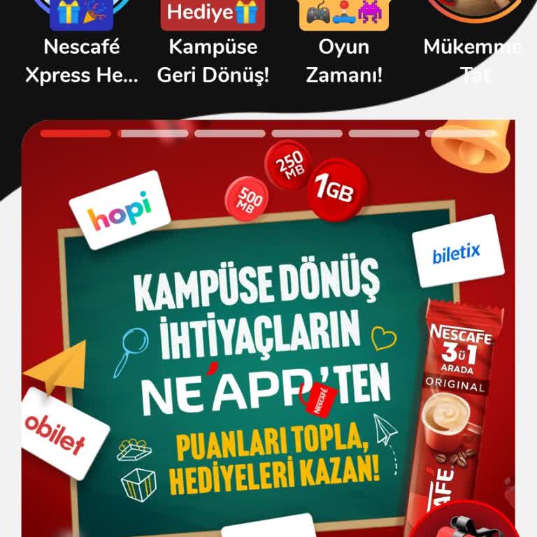 Nescafe Neapp Puanların Silinmesi