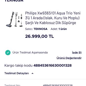 Teknosa Aynı Gün Teslimat Yapmaması