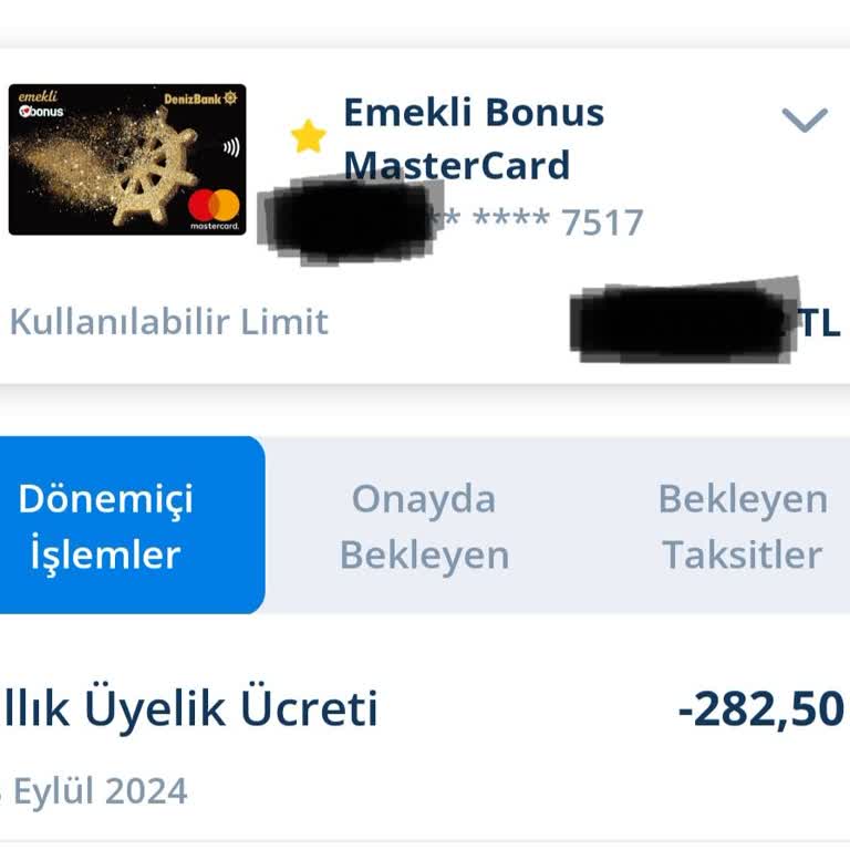 Denizbank Yine Yeniden Yıllık Üyelik Ücreti!