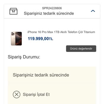 Vatan Bilgisayar İphone Teslimat Şikayet