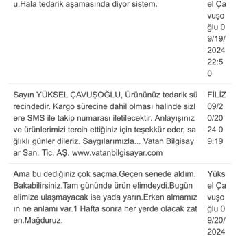 Vatan Bilgisayar İphone Teslimat Şikayet