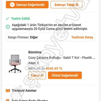 Bürotime Ürün Teslim Edilmediği Halde Teslim Edilmiş Gibi Görünüyor