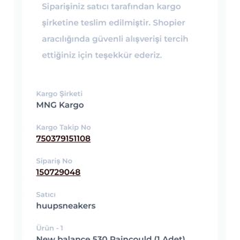 Huup Sneakers Yanlış Renk Gönderilen Ürün