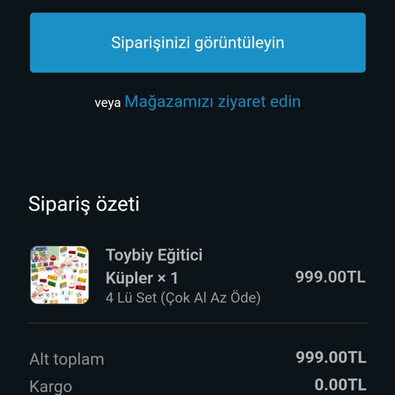 Toybiy (toybiy.com) Toybiy Sipariş Süreci Ve İptal Sorunu