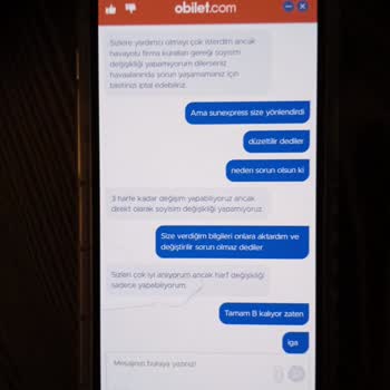Obilet.com Müşteri Yanlış Bilgi Bilet Soyadı Değişikliği Yapılmaması