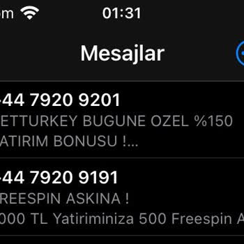 Betturkey Her Gün SMS Atılıyor