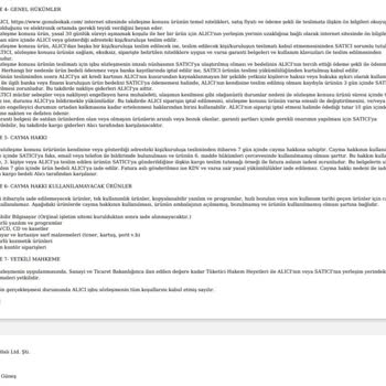 Grundig Arçelik Ürün İadesi Yasal Süre Cayma Hakkı, Ürünü İade Almıyor.