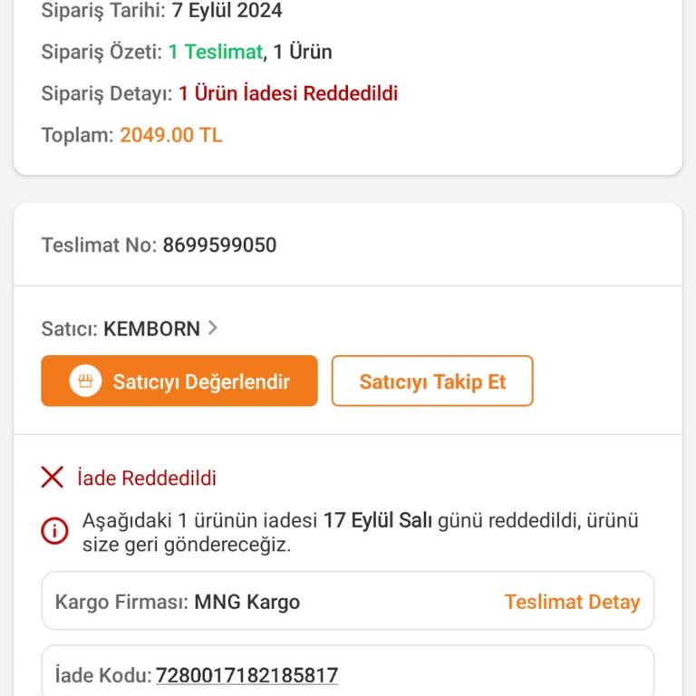 Trendyol Kusurlu Ürün Ve Yetersiz Müşteri Hizmeti Deneyimi