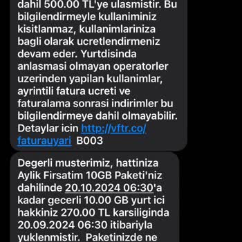 Vodafone İnternet Paket Aşımı Sorunu