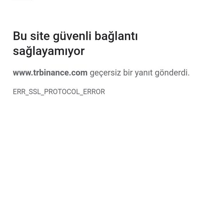 Binance Sitesine Giriş Yapamıyorum